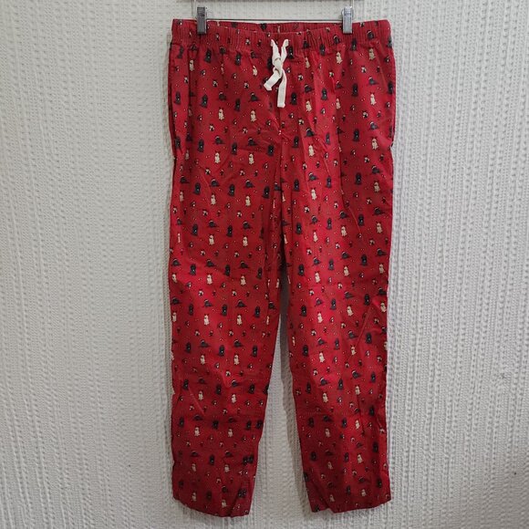Vineyard Vines Men's Red Holiday Dog Print Pajama Bottoms Size Medium - Picture 1 of 10